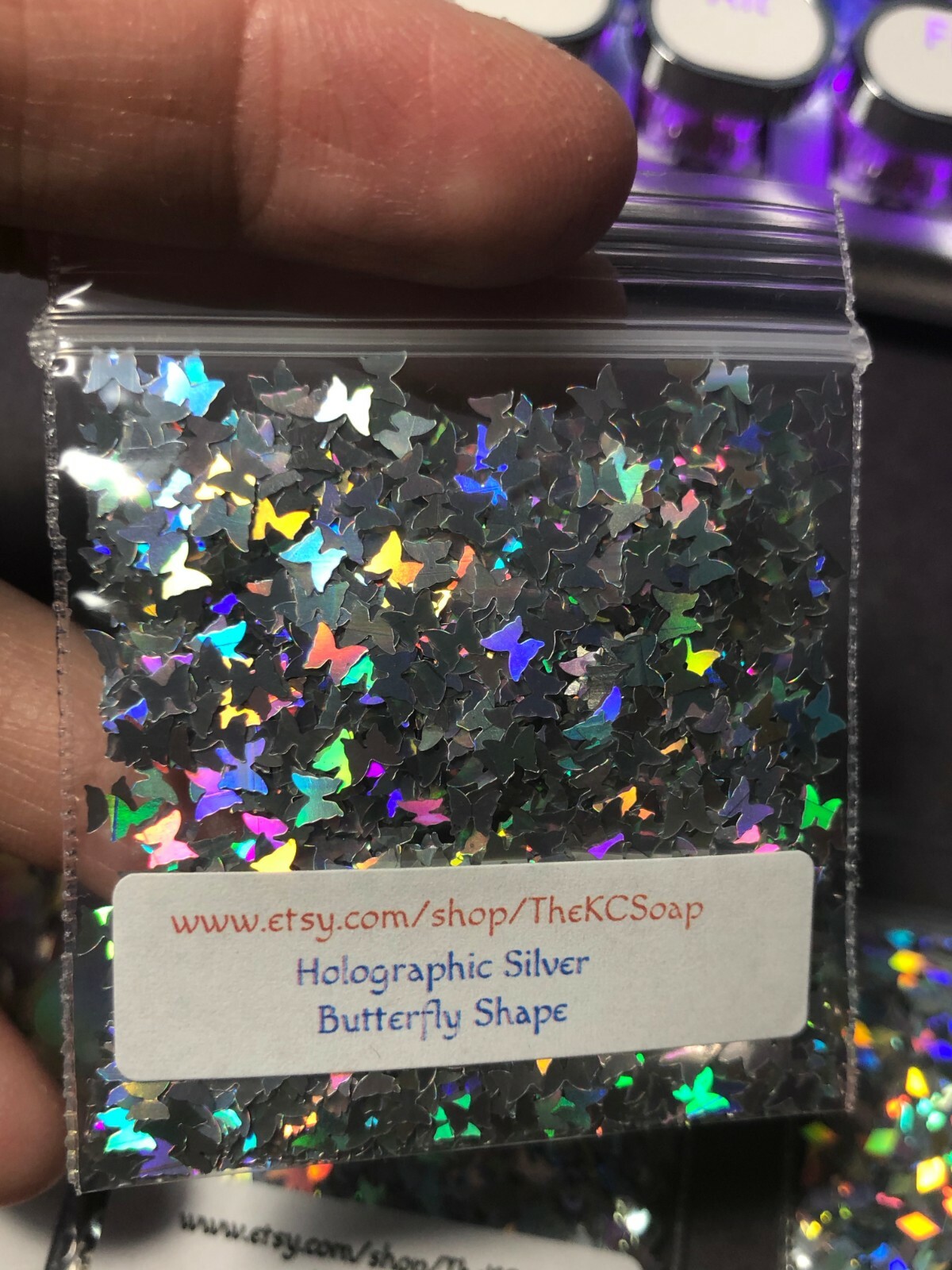 Solvent Resistant Holo Shape Glitter You Choose Color Nail Art Acrylic Gel Body