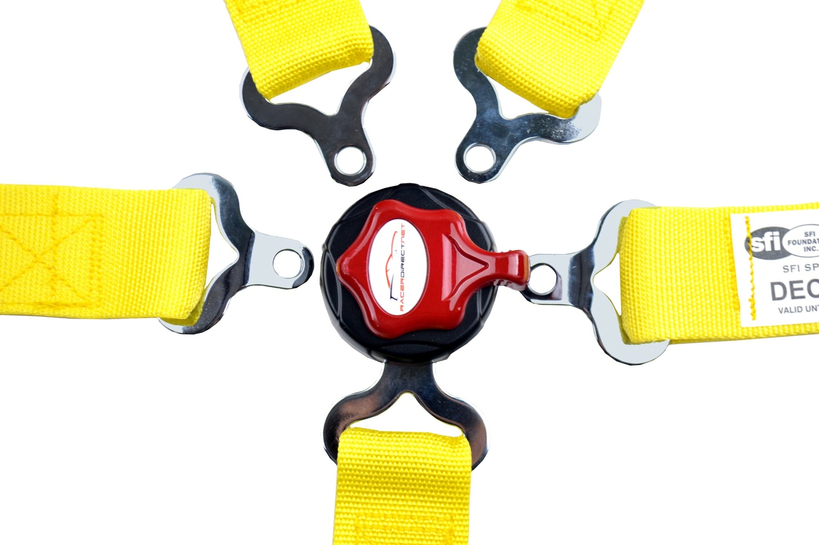 JR RACING HARNESS SFI 16.1 5 POINT CAM LOCK ROLL BAR MOUNT 2" SEAT BELT YELLOW