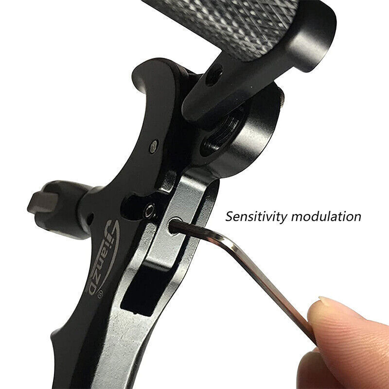 Archery 4-Finger Compound Bow Release Adjustable Can Rotate 360° Thumb Release