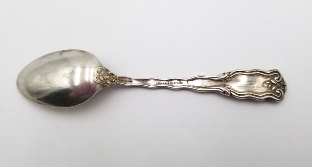 1894 Reed & Barton Silverplate Teaspoon - Rex Pattern ~ oA1-3b