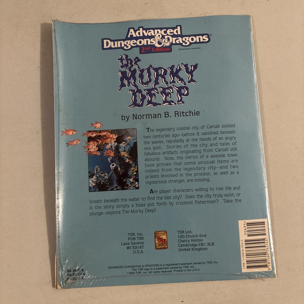 Advanced Dungeons & Dragons Murky Deep 2E RPG Module 1993 D&D NEW Shrink Wrap