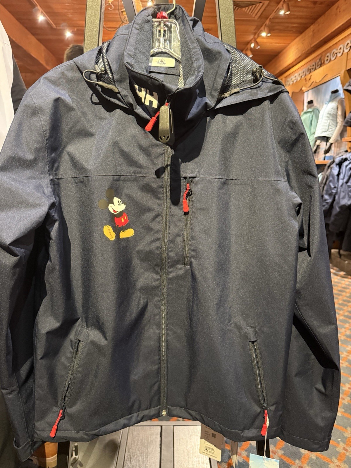 NWT!! Disney Parks Helly Hansen Mickey Mickey Navy Hooded Jacket Adult XL