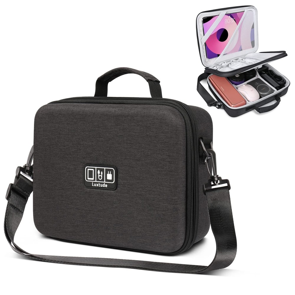 Luxtude Electronic Organizer Travel Case Large, Hard Case for Electronics, EV...