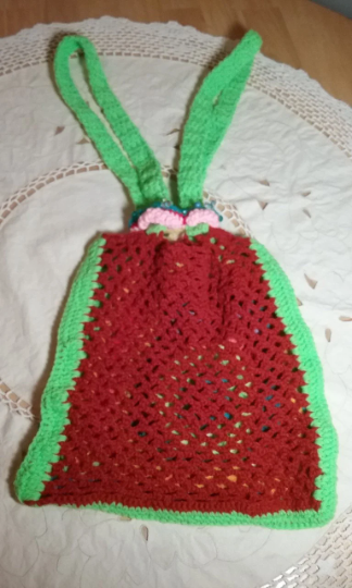 Hand Crochet Hippy Psychedelic Shoulder Bag