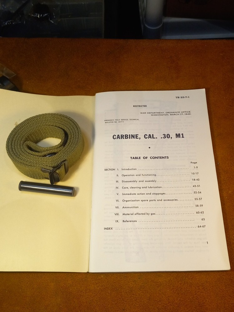 M1 Carbine Sling Oiler Field Manual
