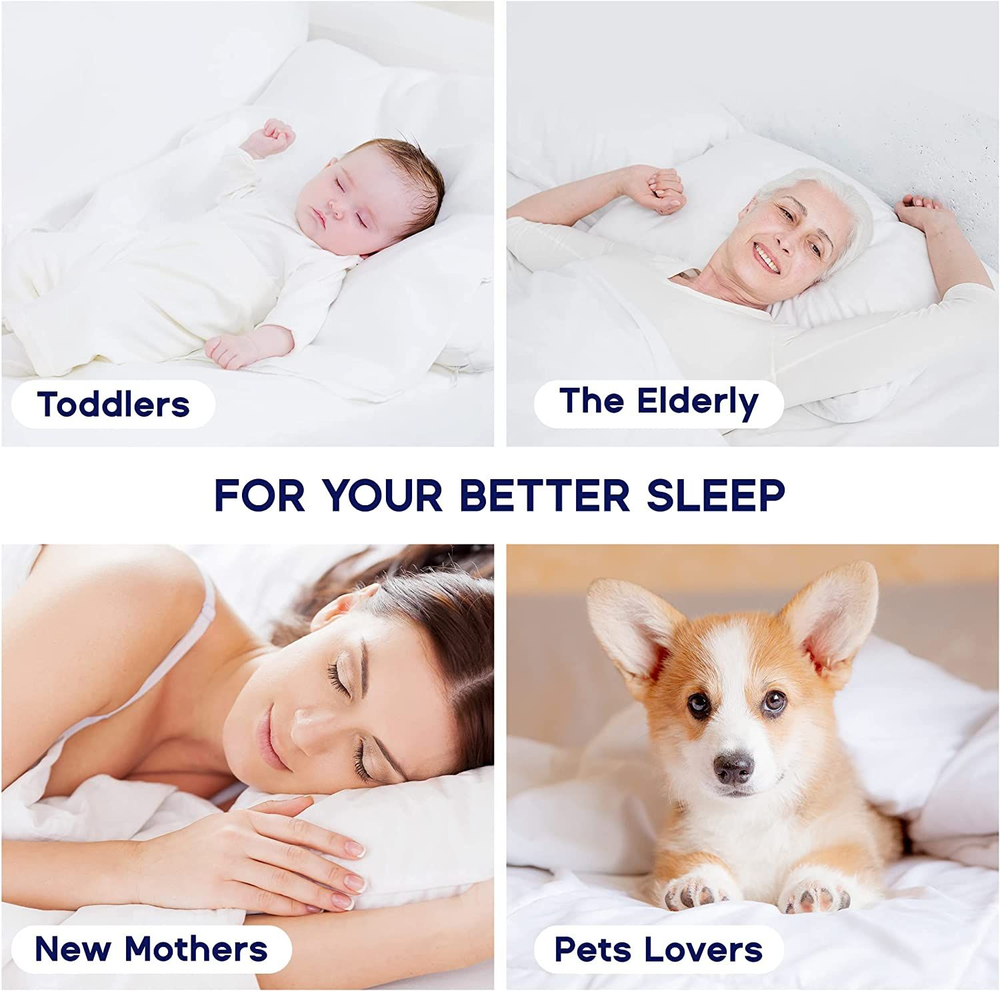 SLEEP ZONE Grey Waterproof Mattress Pad Full Full,