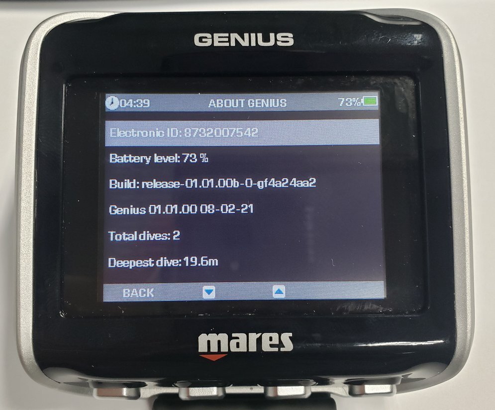 USED Mares Genius Scuba Dive Computer