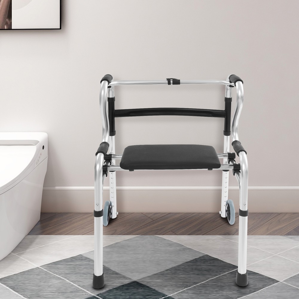 Foldable 220.46 lbs Adjustable Walker Walker Seniors Foldable Stand Up Walker
