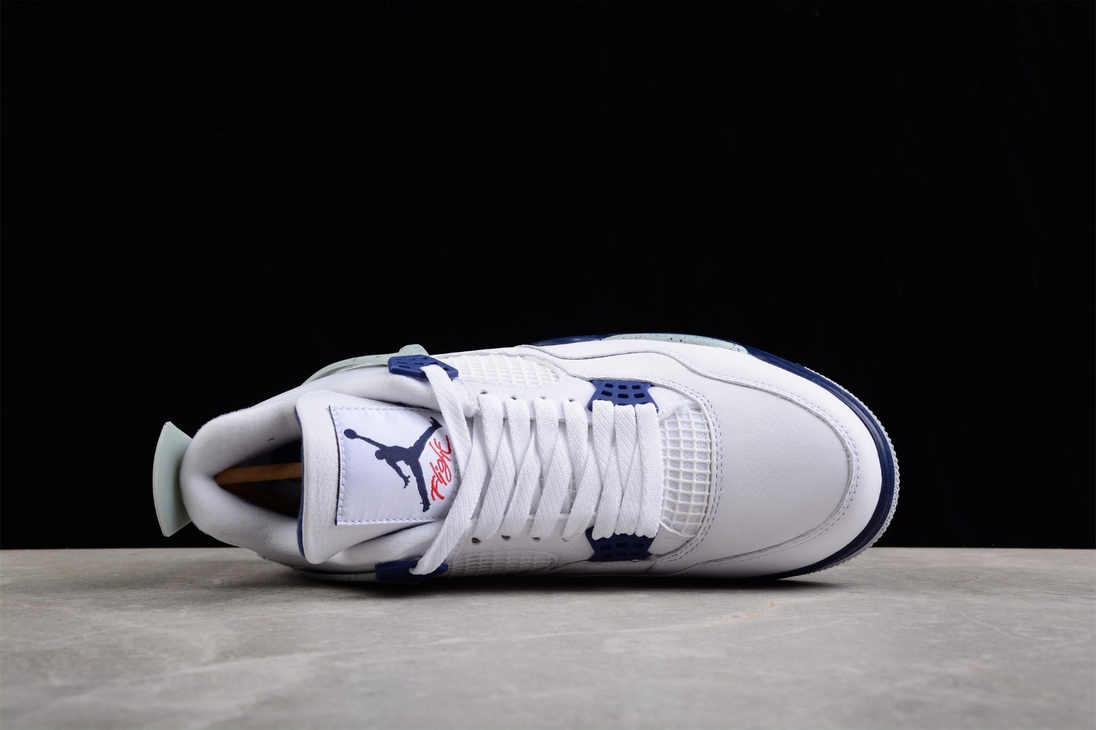 US Size 7-12 Jordan 4 "Midnight Navy" Mid Top Men's Retro Basketball Shoes