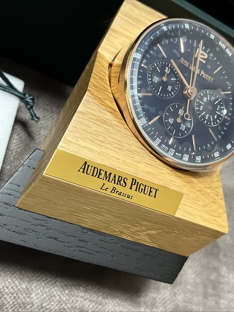 Original Audemars Piguet Code 11.59 Rose Gold Blue Dial Table Clock