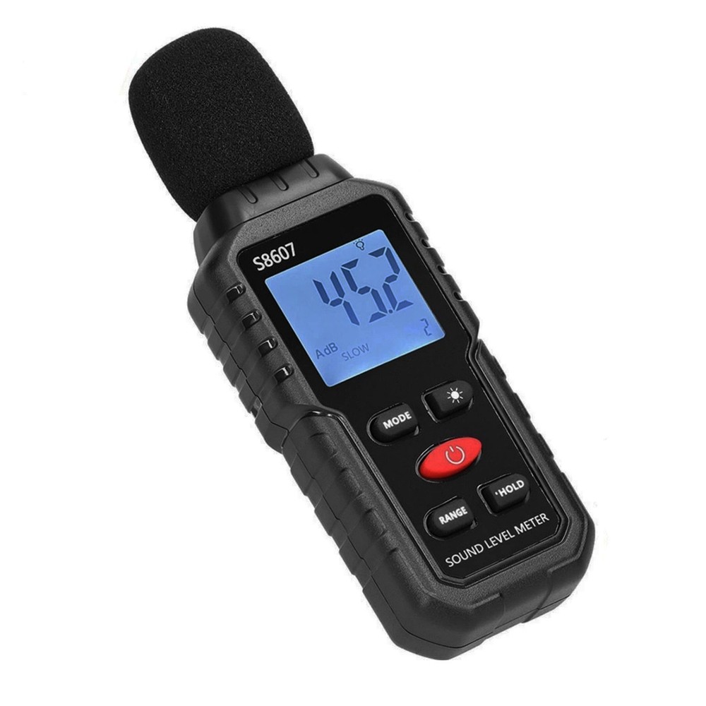 30-130dB Digital Noise Meter Decibel Reader with Over Under Range Indication