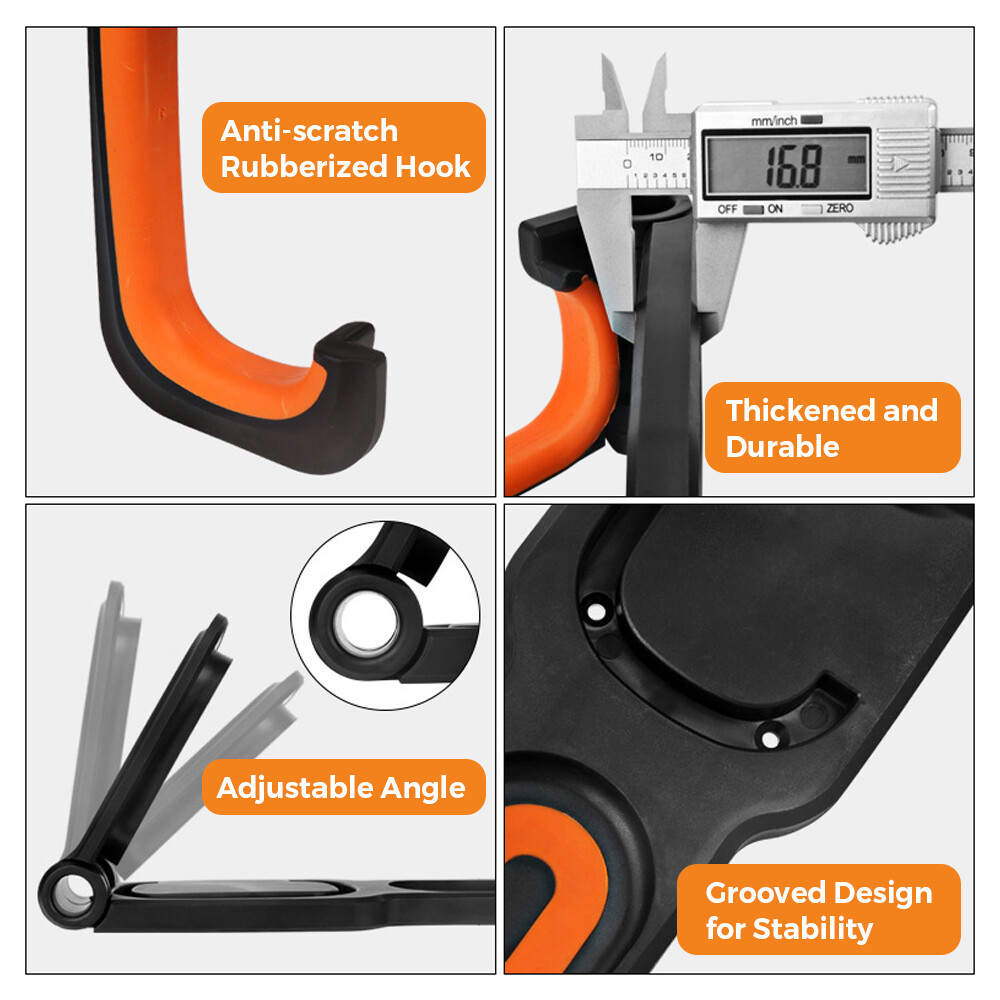 Wall Mount Rack djustable Vertical Bike Storage Rack Hanger Hook A0F7