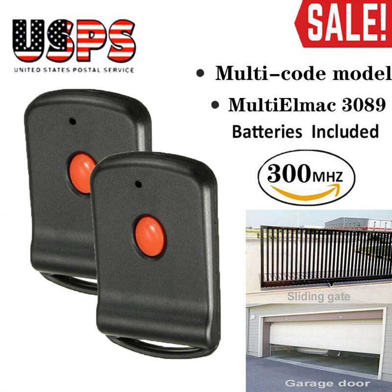 For Linear 308911 Multi-Code 4120 Gate Garage 1-Button Remote MCS412001 300mhz