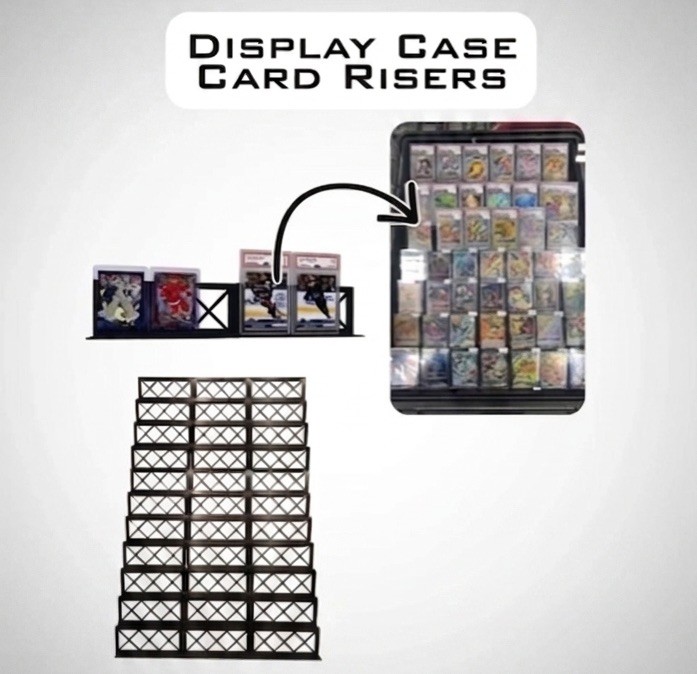 Display Case Card Riser Stands - Zion Case - 24 Risers! FAST SHIPPING