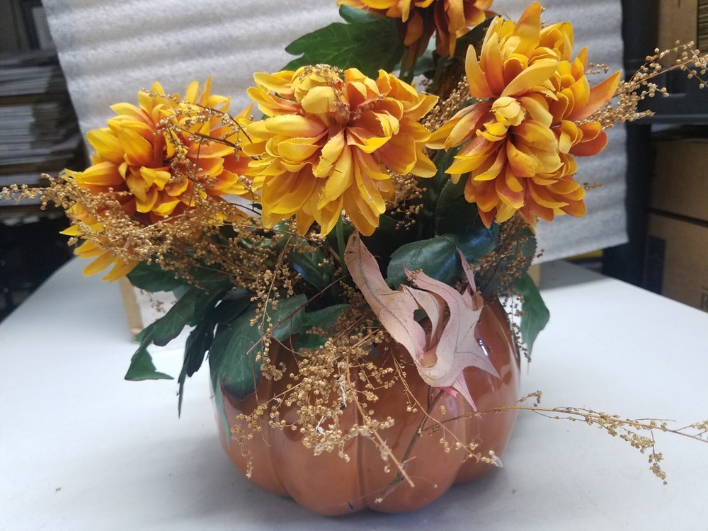 Ftd Pumpkin Shaped Flower Pot (V)