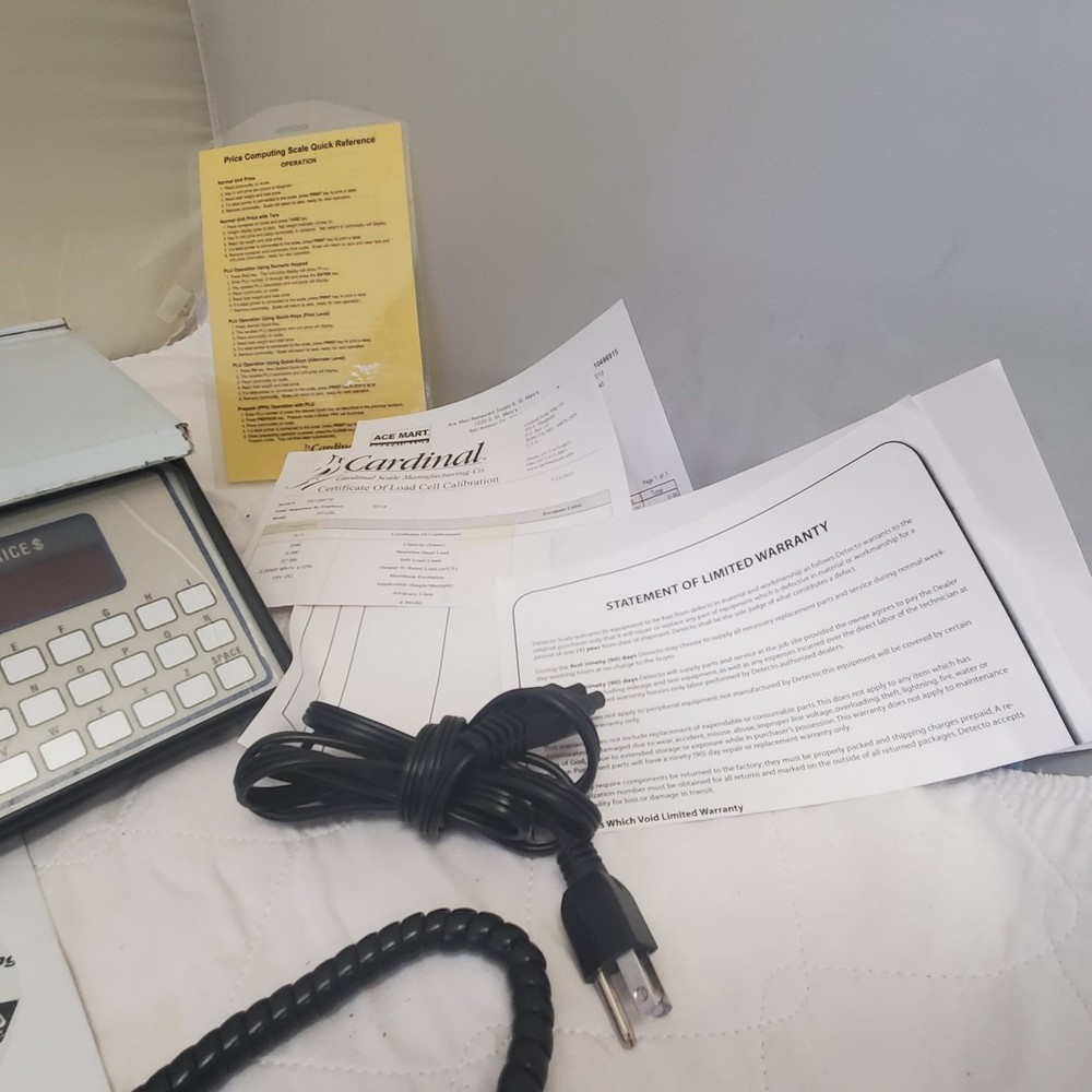 Cardinal Detecto PC-20A Price Computing Measuring Scale