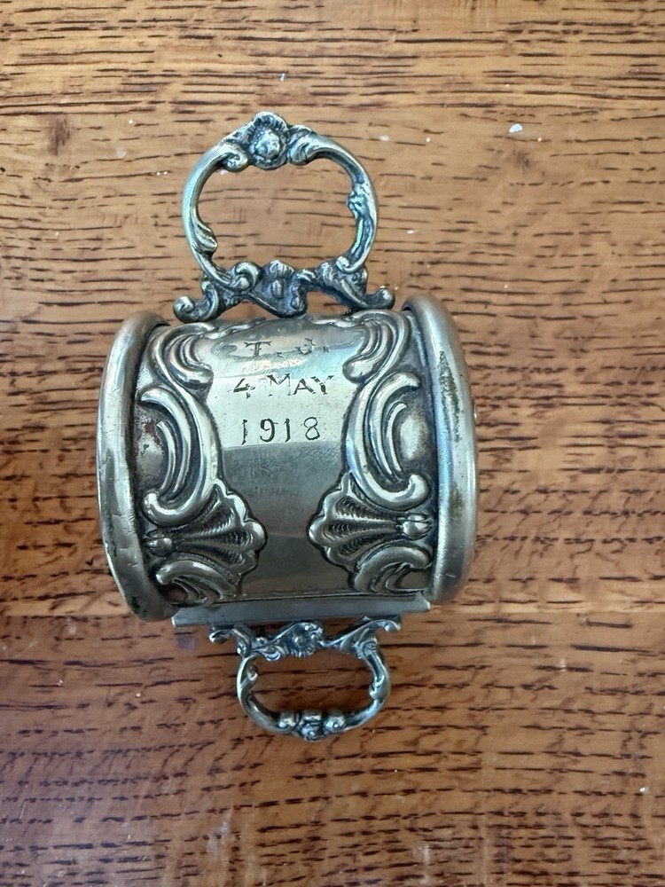 VICTORIAN SILVER PLATED RAZOR SHARPENER LEATHER STROP