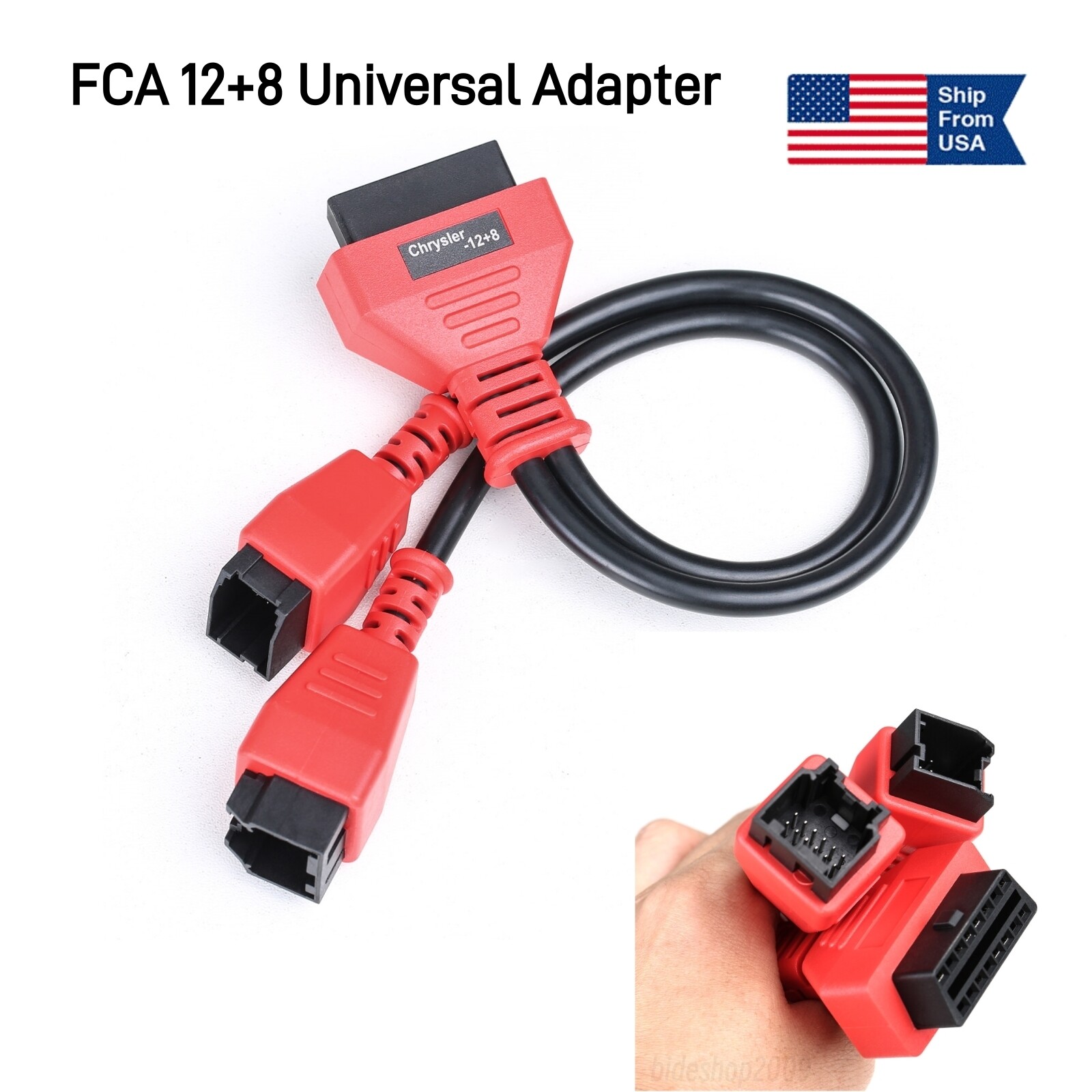 FCA 12+8 Connector Adapter For Chrysler / Dodge / Jeep 2018+ Bypass Cable