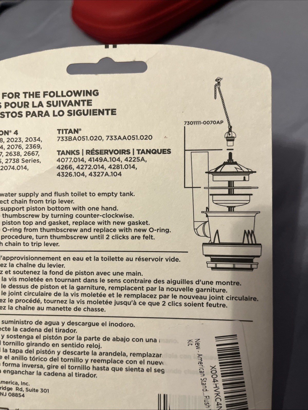 American Standard Flush Valve Seal Kit 730111-0070AP