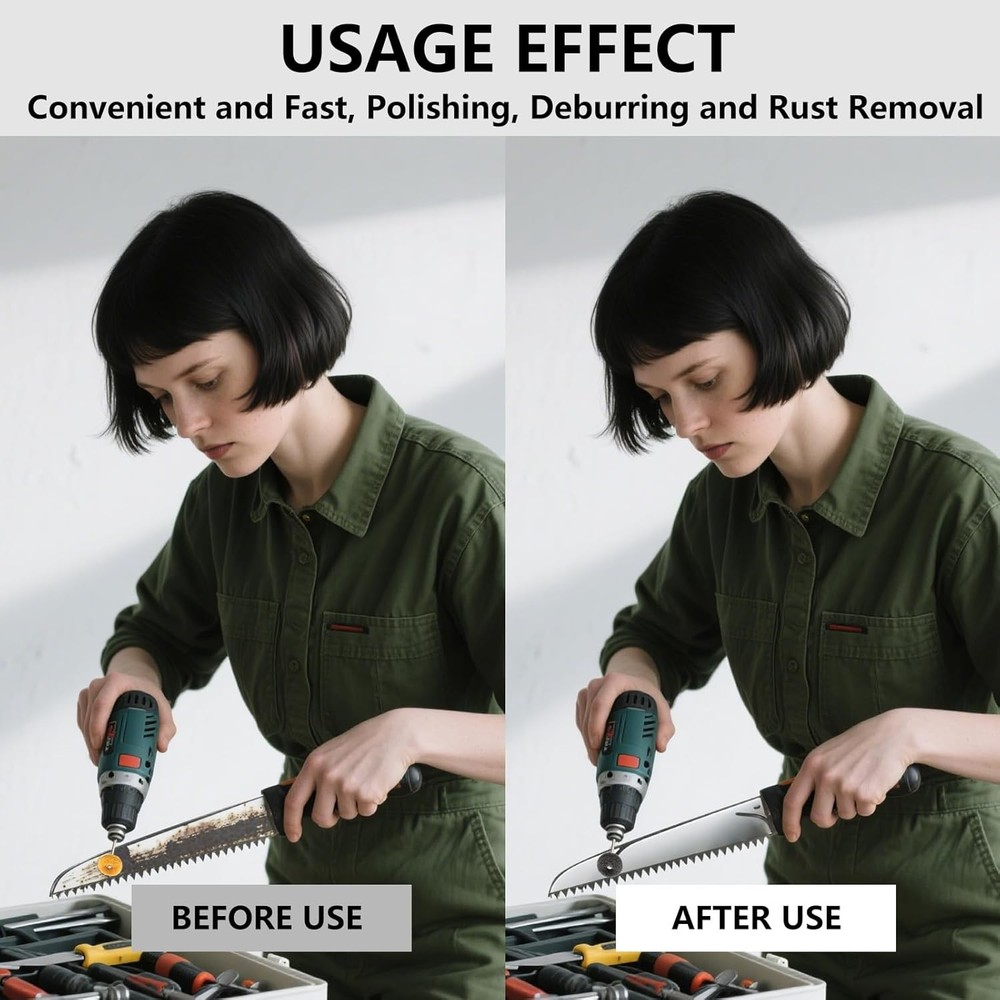 40 PCS Double-Layer Buffing Pads, Multi-Grit Abrasive Wheels...