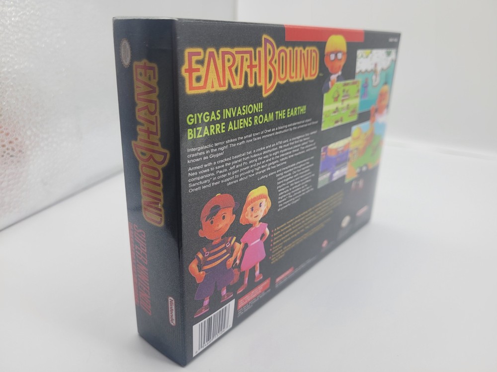 EARTHBOUND BOX ONLY SUPER SNES REPLACEMNT BOX INCLUDES INSERTS + CLEAR CASE