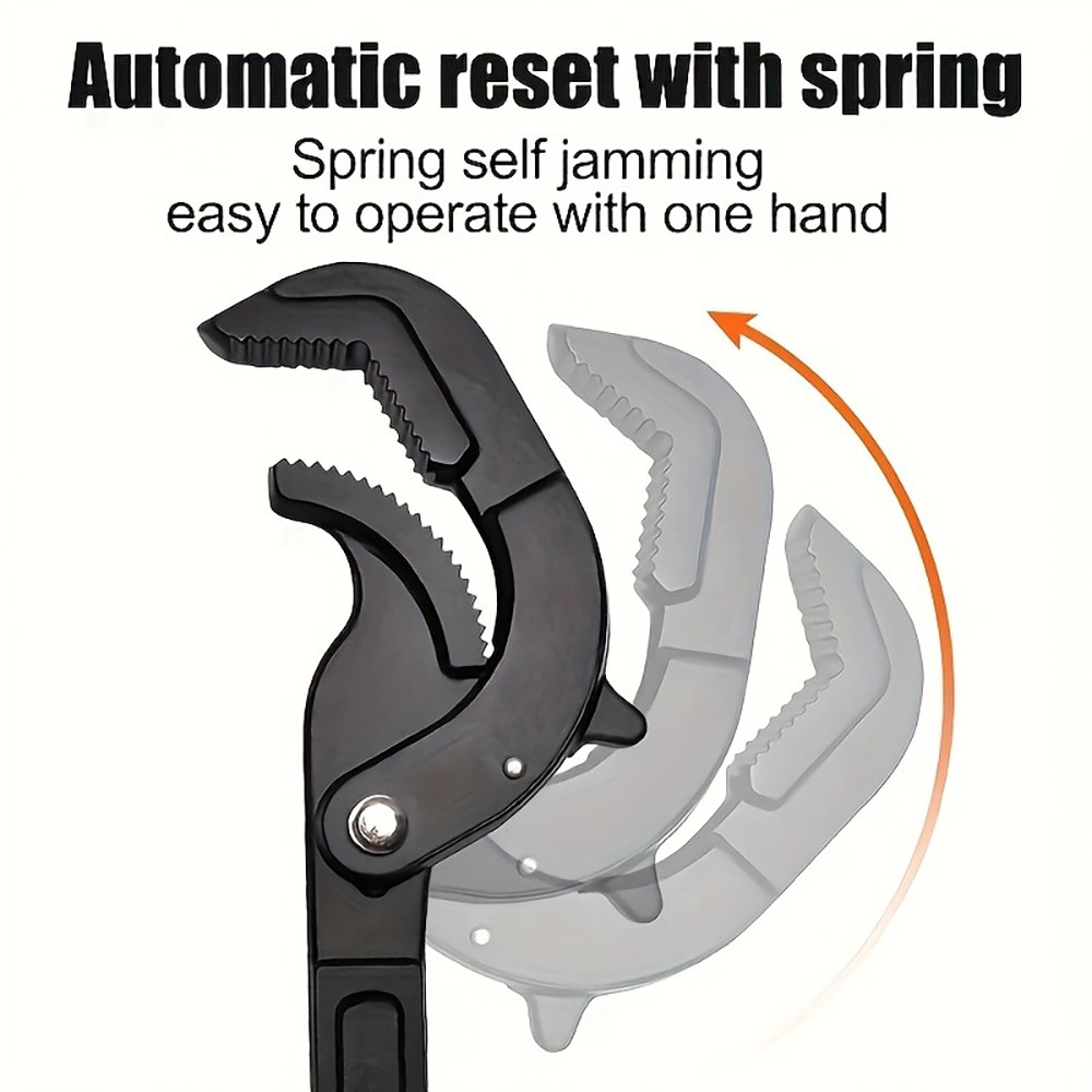 Multi-functionAdjustableWrench2PcsSet10"&14"UniversalSpannerHand Repair Tool Kit
