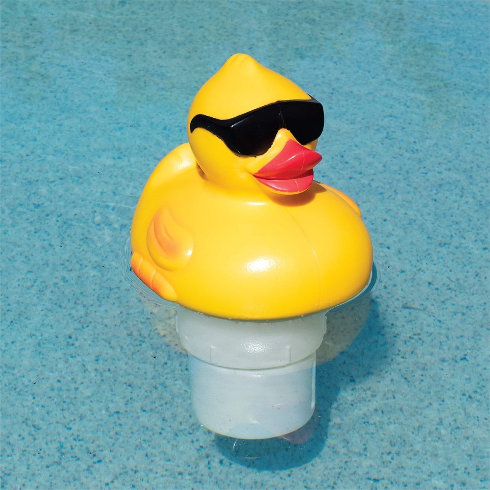 Solar Light-Up Derby Duck Pool Chlorine Dispenser – Medium Size Float