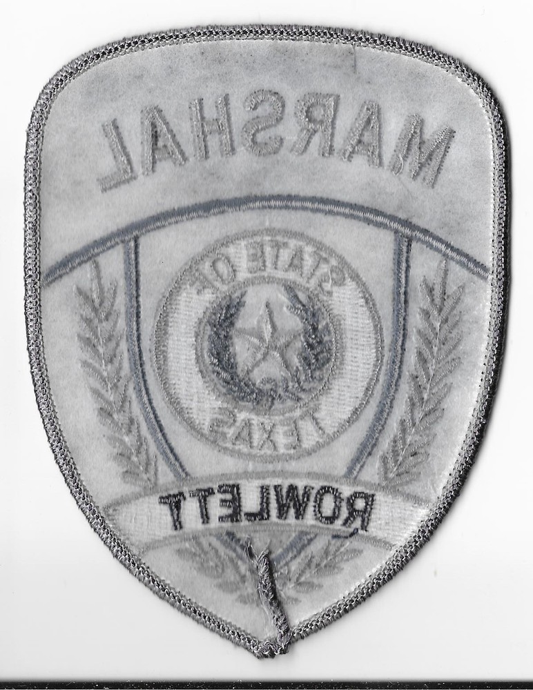 Rowlett City Marshal, Texas Shoulder Patch V1