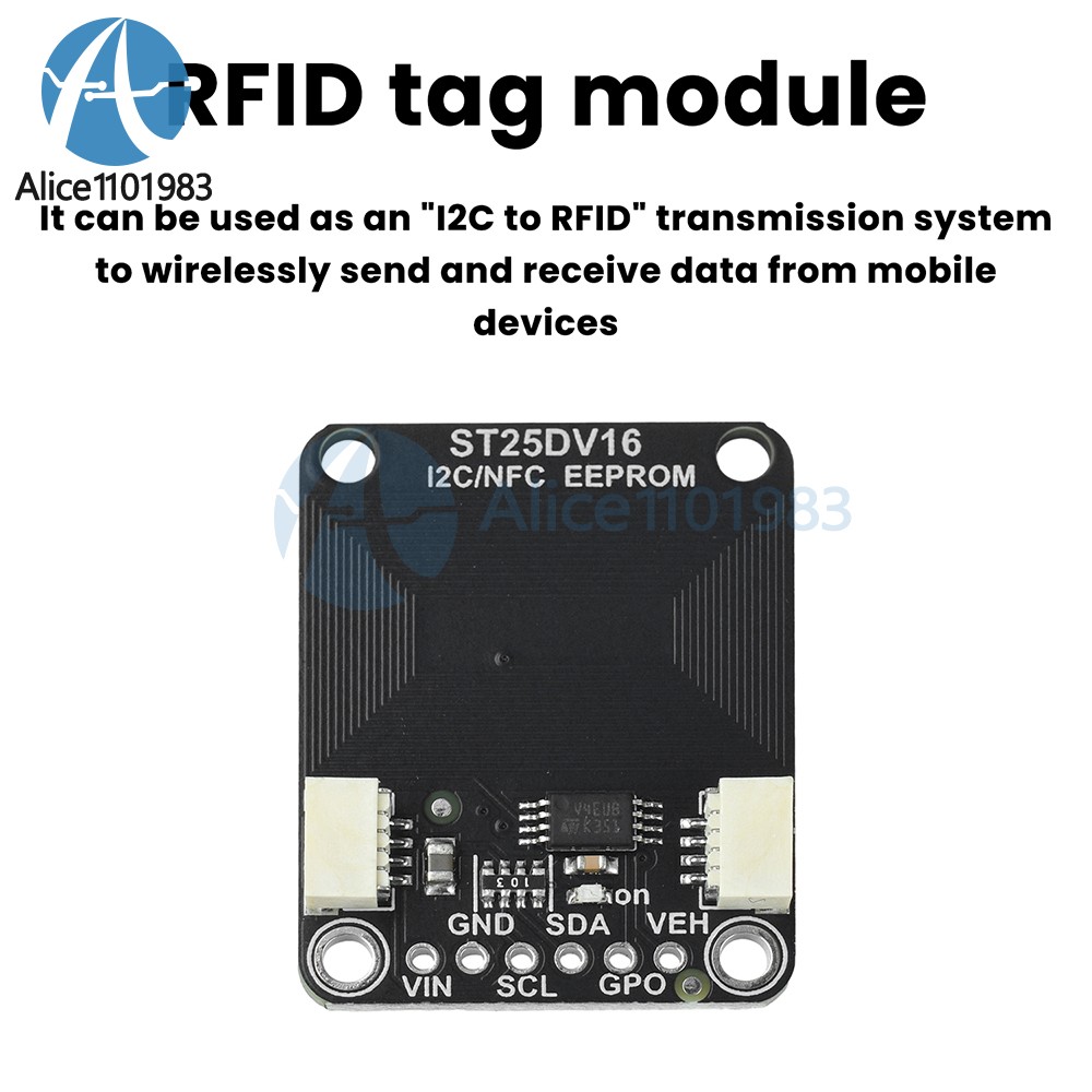 ST25DV16K I2C RFID Dynamic Tag Module Compatible with STEMMA QT/Qwiic Interface