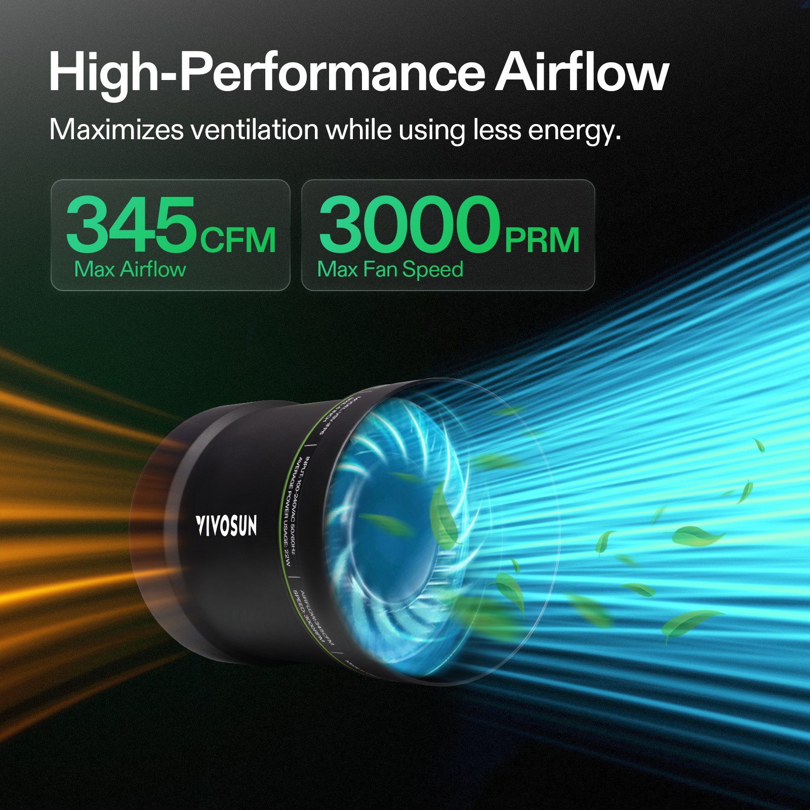 VIVOSUN 6-Inch 345 CFM Inline Booster Duct Fan with Speed Controller