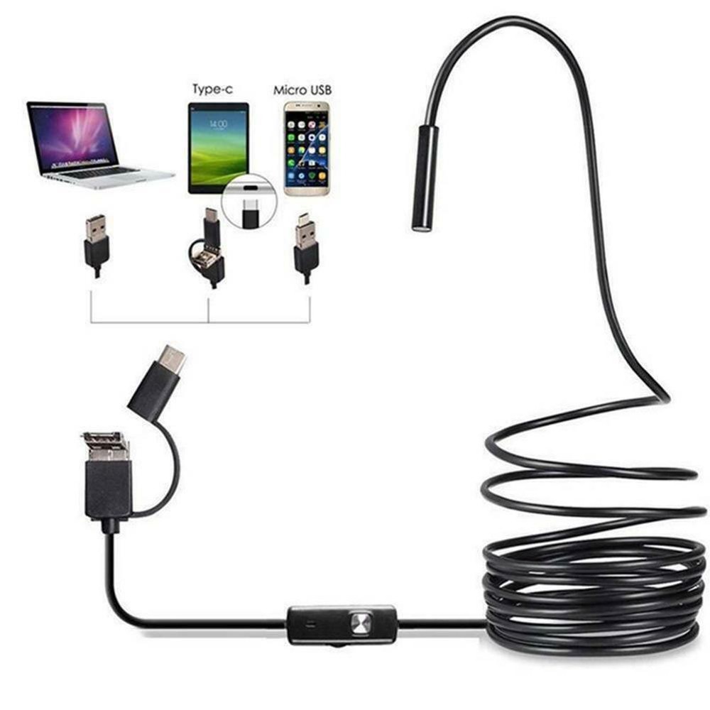 HD USB C Endoscope Type C Borescope Inspection Camera For Android PC Computer