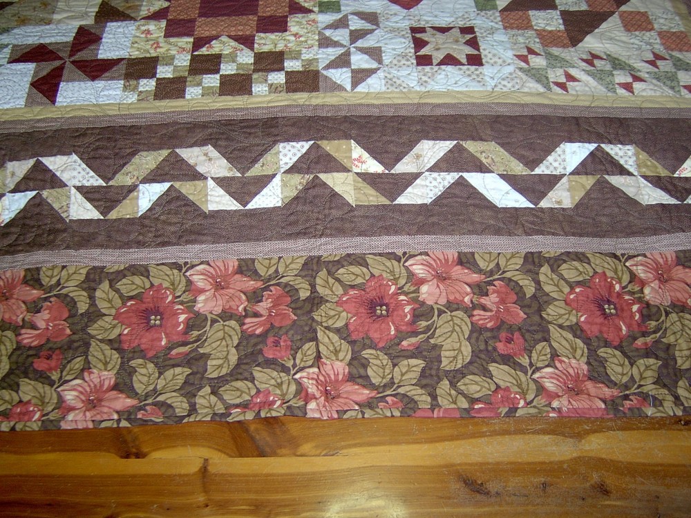 Queen Hand Made Fall Sampler Patchwork Quilt 87x102