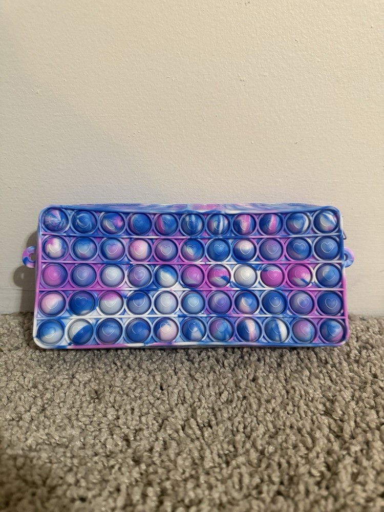 Tie dye pop it rectangular pencil case
