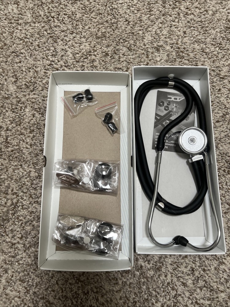 641BK Adscope Model 641 Sprague Stethoscope with 5 Interchangeable Chestpiece...
