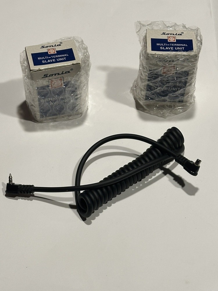 (2) Multi Terminal Slave Units With Sensors And 1 Camera Flash Sync Cable