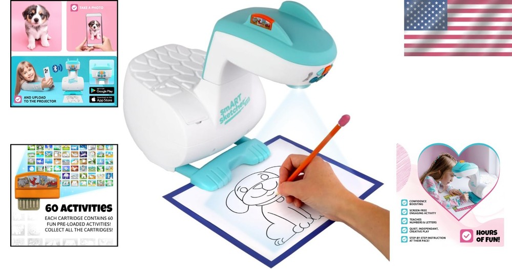 Kids Smart Sketcher 2.0 - Ultimate Drawing Projector with Step-by-Step Tutorials