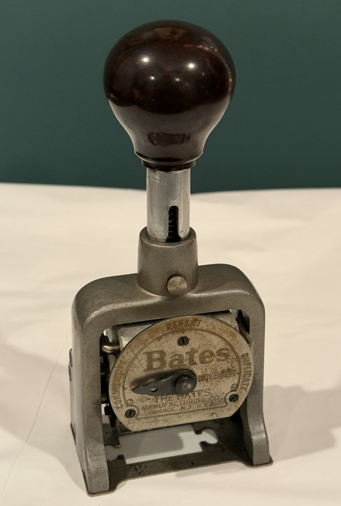 Vtg Bates Numbering Machine Stamp Wheels 6 Style E