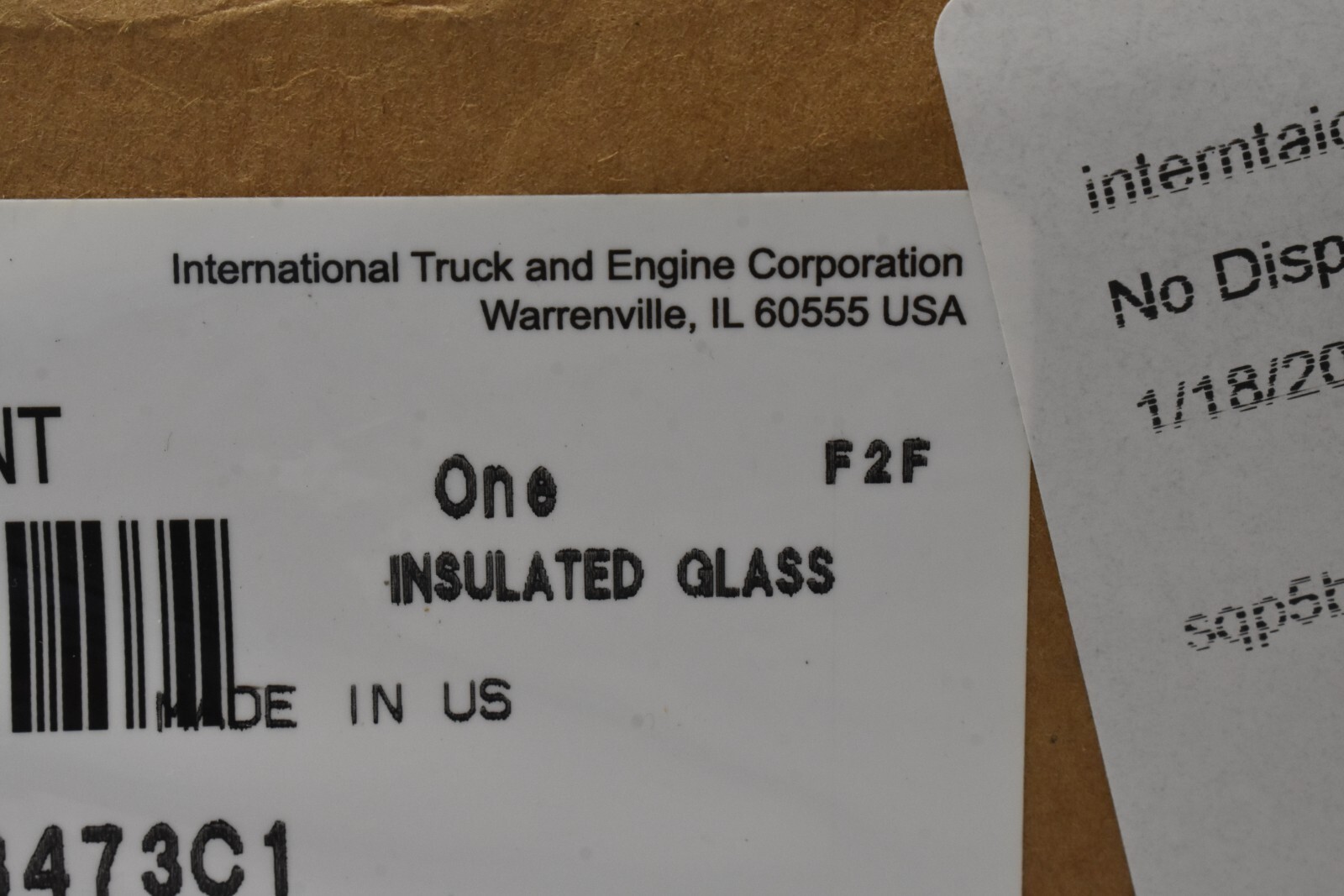 International Truck & Engine Corp Genuine OEM Insulated Glass 16V INT 2203473C1