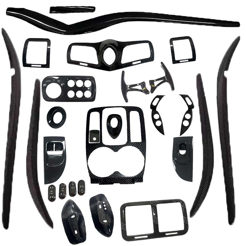 Full Carbon Center Dash Door Cover Kit Overlay for Maserati GranTurismo GC 08-19