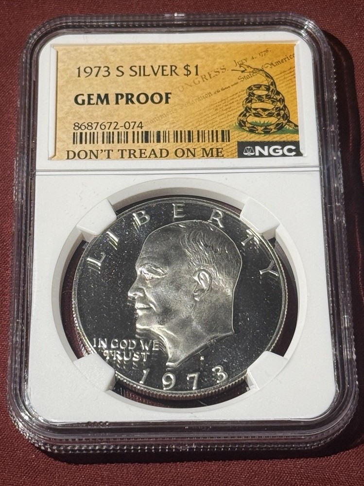1973-S Silver Proof Eisenhower Dollar NGC Gem Proof