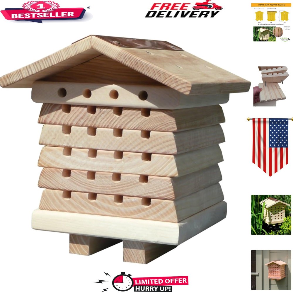 Compact Interactive Bee House for Safe Nesting - Perfect for Children's Learning