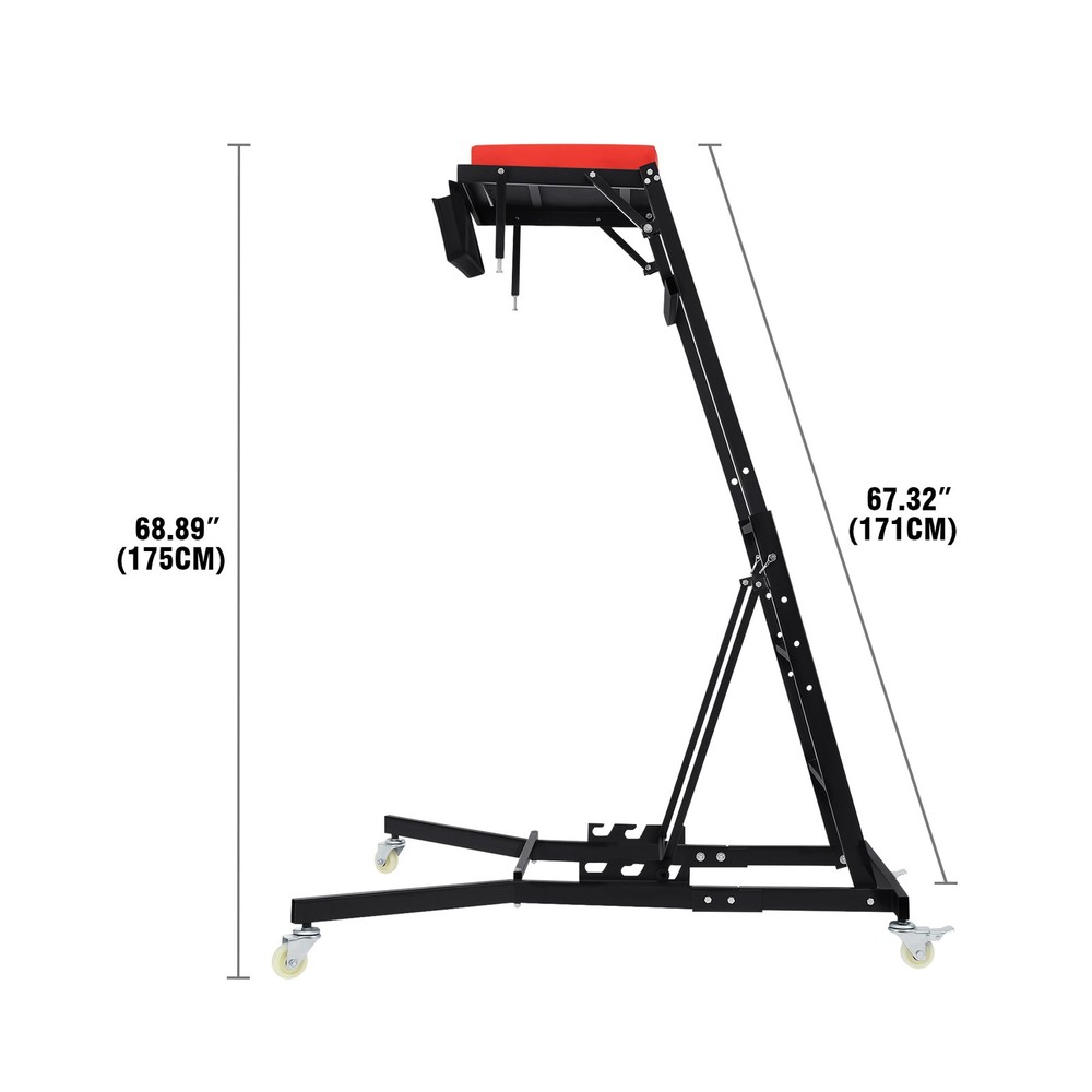 400lbs Engine Access Topside Workshop Creeper Adjustable Height Ladder 4 Wheels