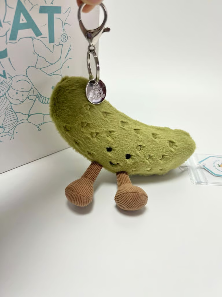 Jellycat Amuseable Green Sour Pickle Plush Toy - Cute Soft Collectible Doll NWT