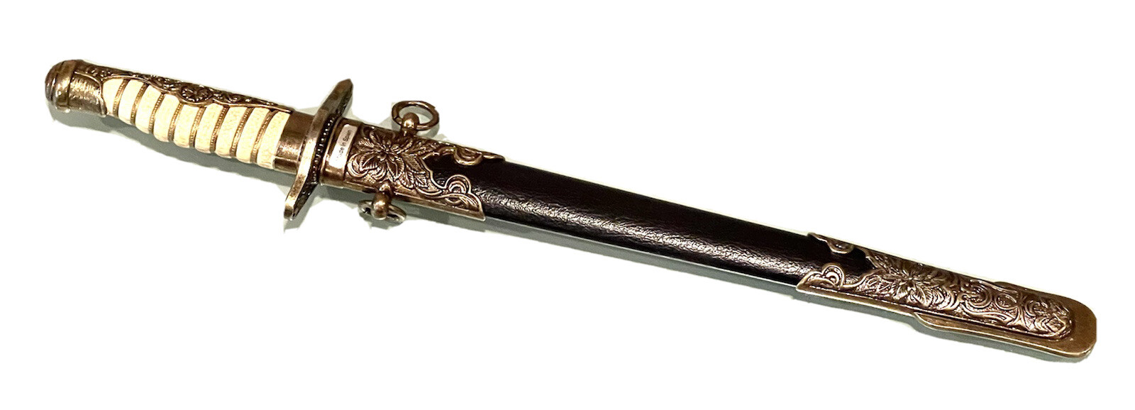 Vintage Unused Spain Quality Repro Japan WW2 Officer Tanto Daggef Knife Scabbard