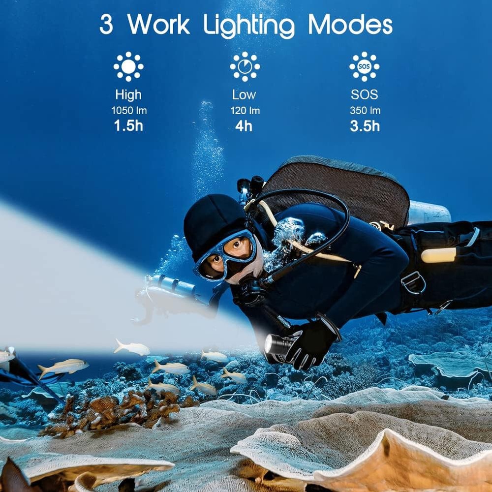 APLOS AP01 1050 Lumen Diving Flashlight/Multiple Applications