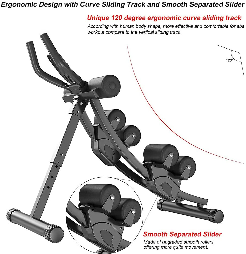 Ab Machine Multi-Functional Exercise Equipment for Home Gym, Height Adjustable A