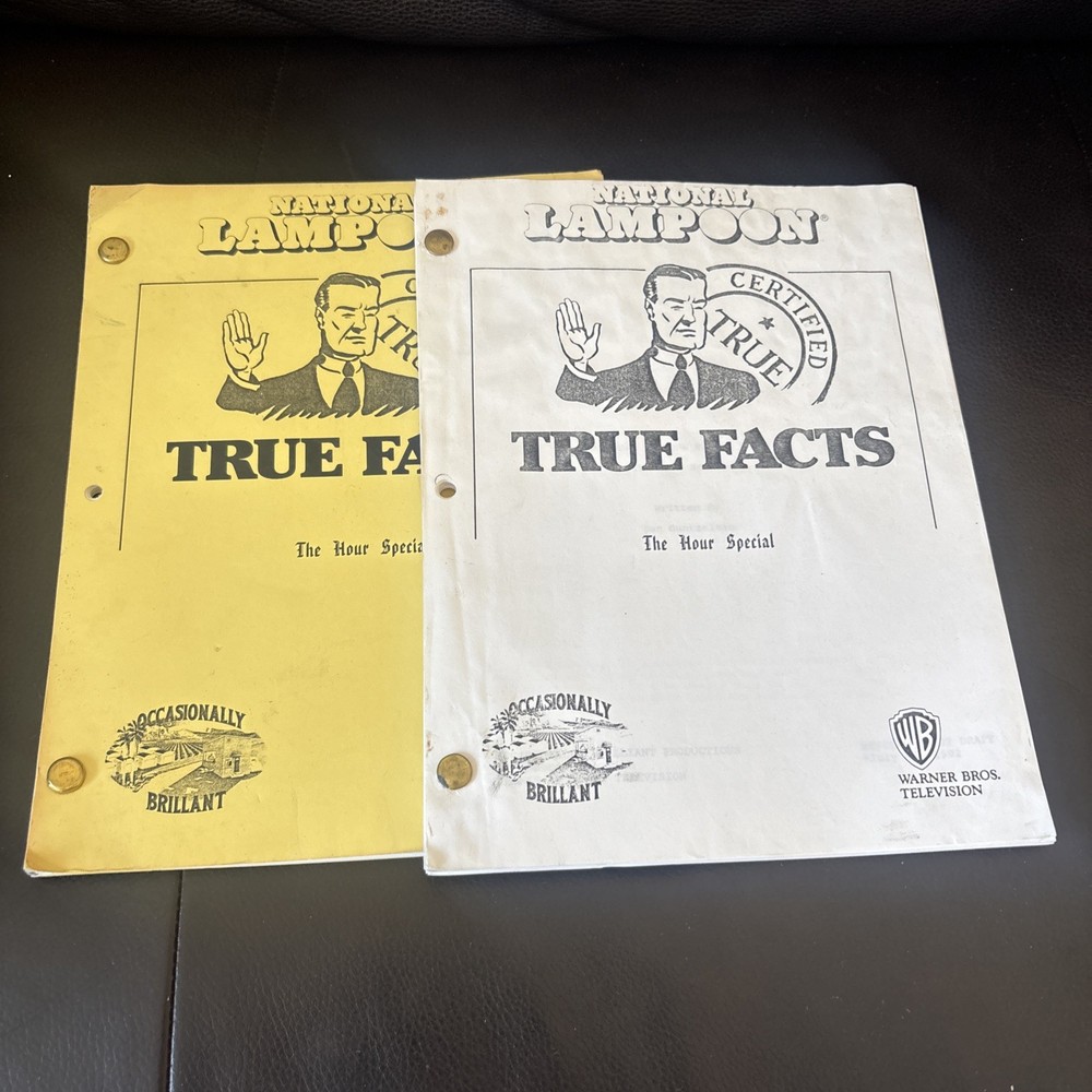 National Lampoon True Facts Warner Brothers Television Script First Final Drafts