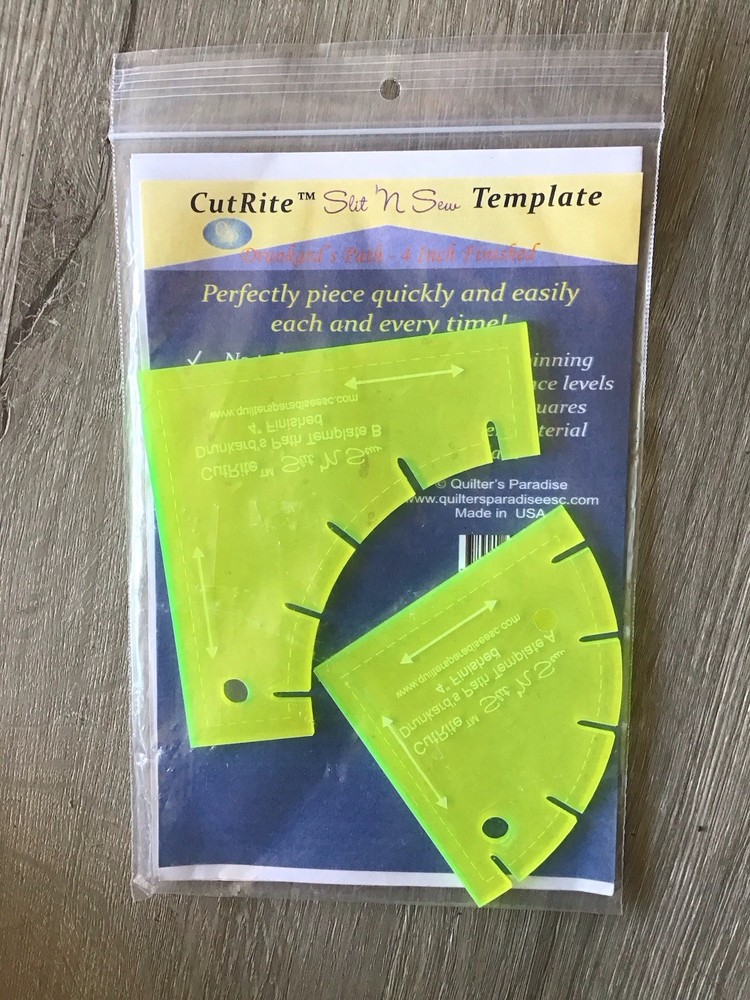 CutRite Drunkard’s Path 4” Template For Quilters