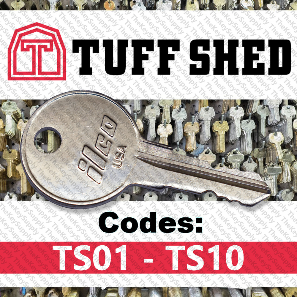 Tuff Shed Replacement Keys Cut to Code TS01 - TS10