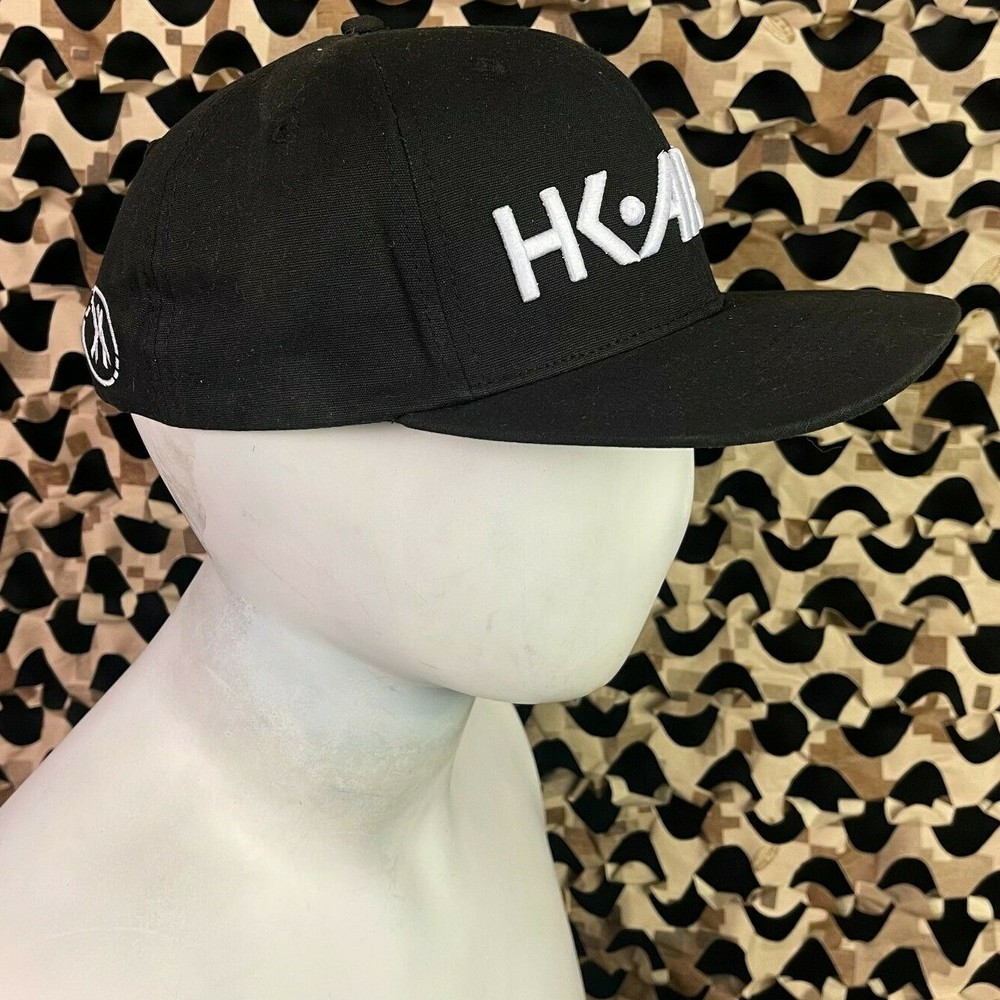 NEW HK Army Snap Back Typeface Hat - Black/White